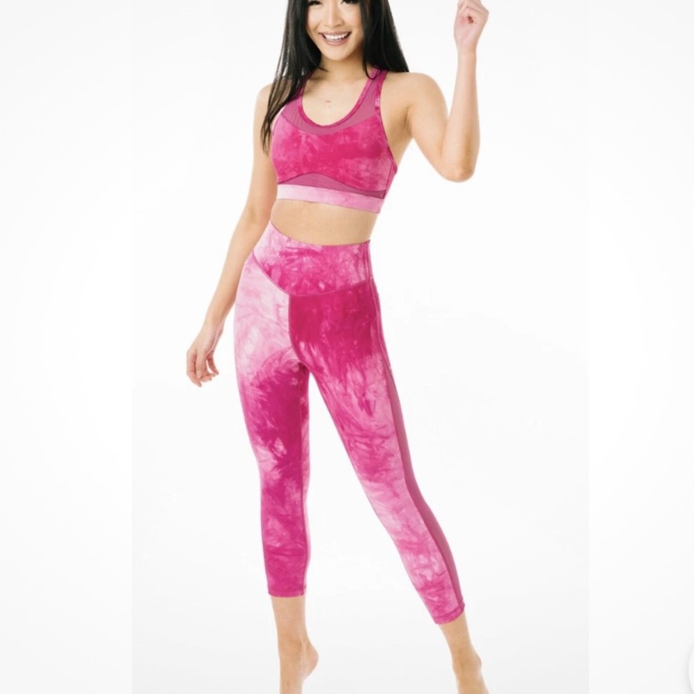 NWT Zyia Fuchsia Hendrix Mesh Light n Tight Hi-rise Leggings - Picture 3 of 4